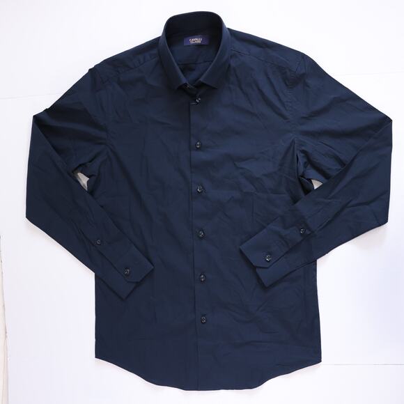 $350 Cavalli Class (Size 15.5) By Roberto Cavalli Men's Navy Blue $350 Retail - Picture 1 of 10